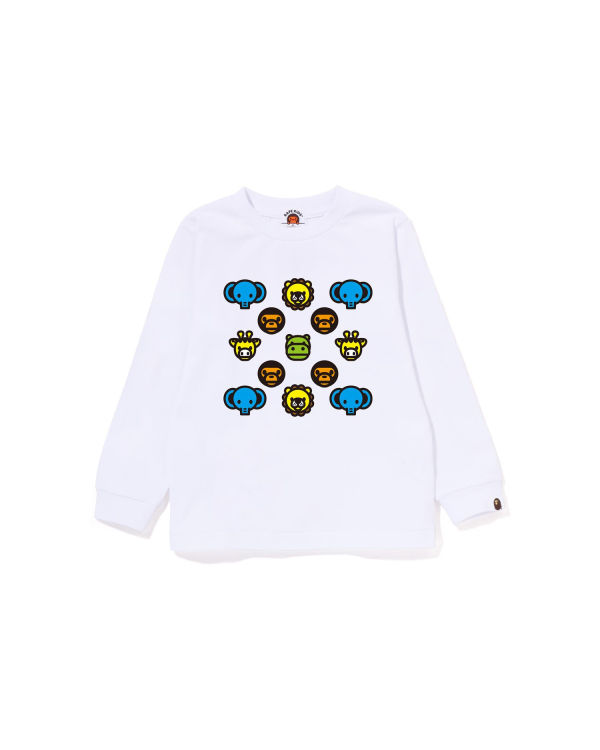 Bape Milogram L/S Tricko Detske Biele | SK-8326