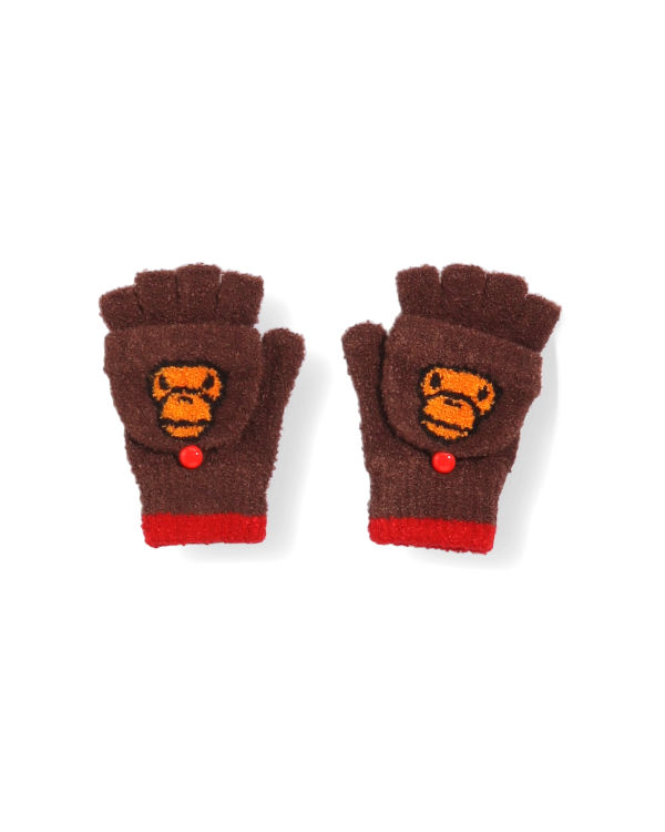Bape Milos Rukavice Detske Hnede | SK-6403