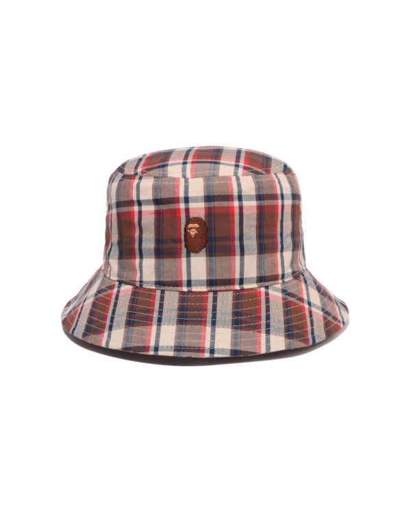 Bape Mini Check Bucket Klobuky Panske Svetlo Červené | SK-2863