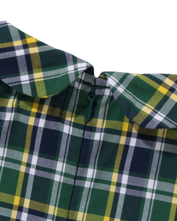 Bape Mini Check Round Collar Onepiece Saty Detske Zelene | SK-6812