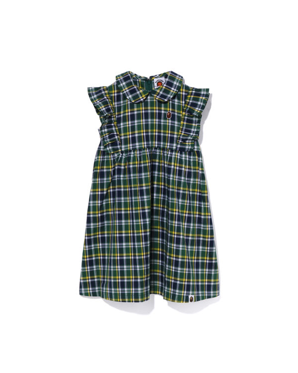 Bape Mini Check Round Collar Onepiece Saty Detske Zelene | SK-6812