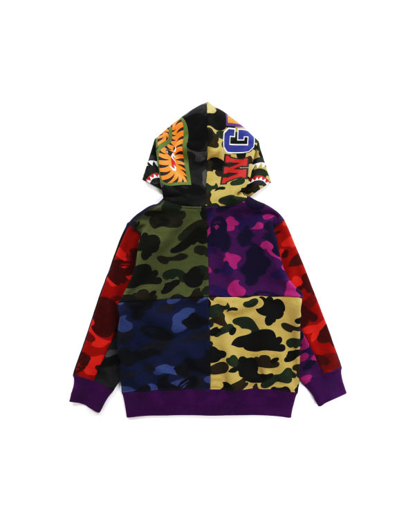 Bape Mix Camo Crazy Shark Zip Mikiny S Kapucňou Detske Viacfarebný | SK-2789