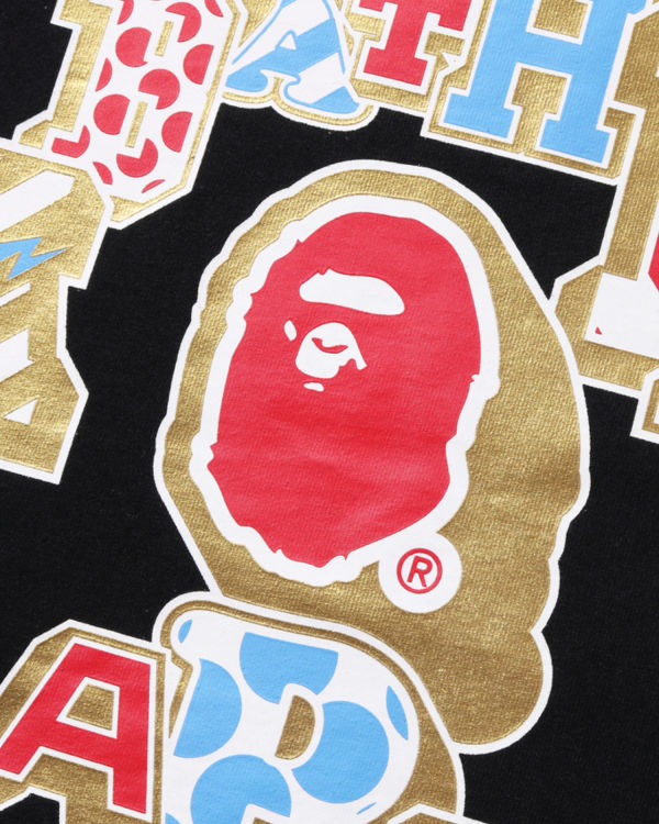 Bape Mix Patched College Tricko Damske Čierne | SK-6418