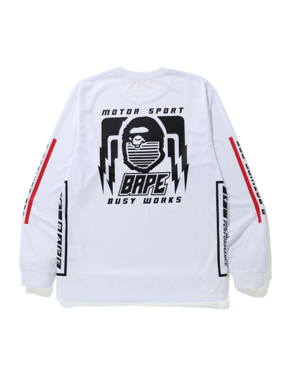 Bape Motor Športové Tricko Panske Biele | SK-7390
