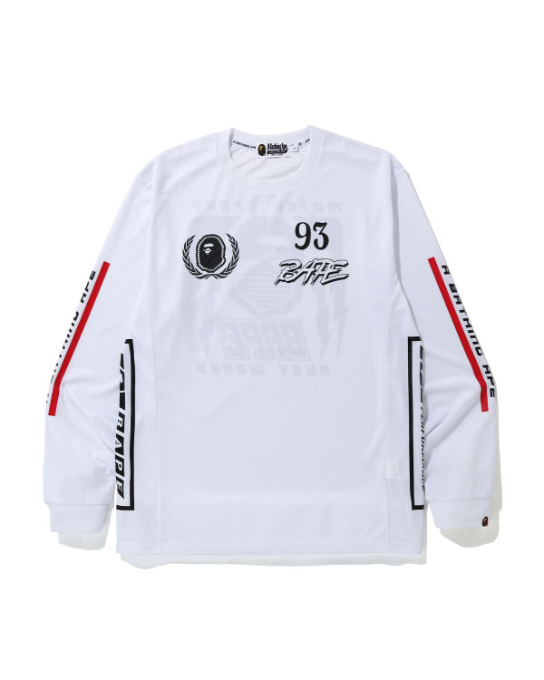 Bape Motor Športové Tricko Panske Biele | SK-7390