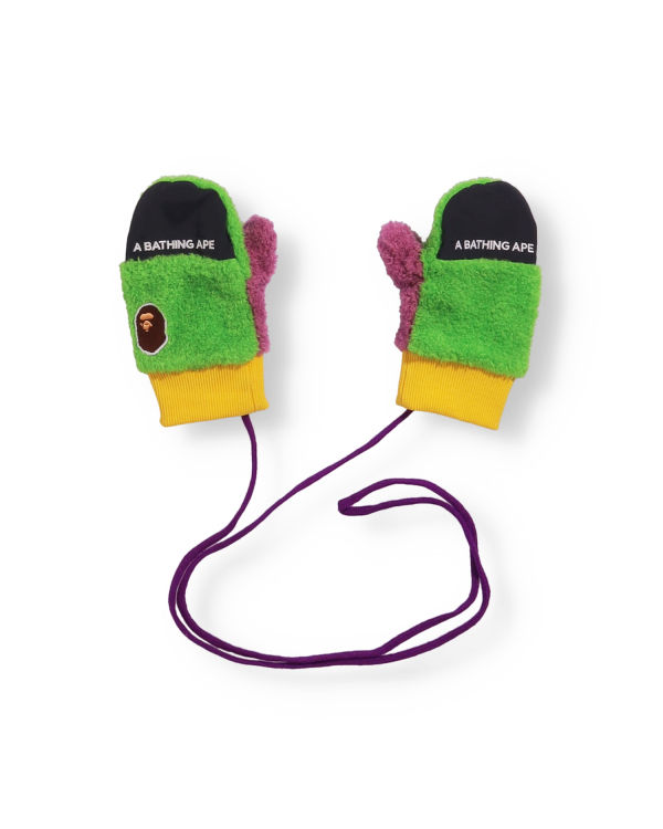 Bape Multi Boa Ape Head Mittens Rukavice Detske Zelene | SK-1402