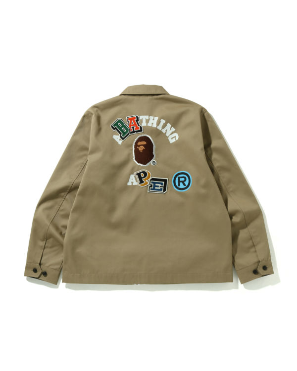 Bape Multi Fonts Relaxed Fit Zip Bundy Panske Béžové | SK-6021