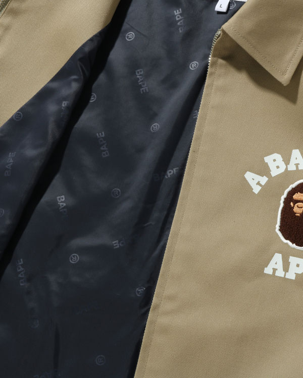 Bape Multi Fonts Relaxed Fit Zip Bundy Panske Béžové | SK-6021