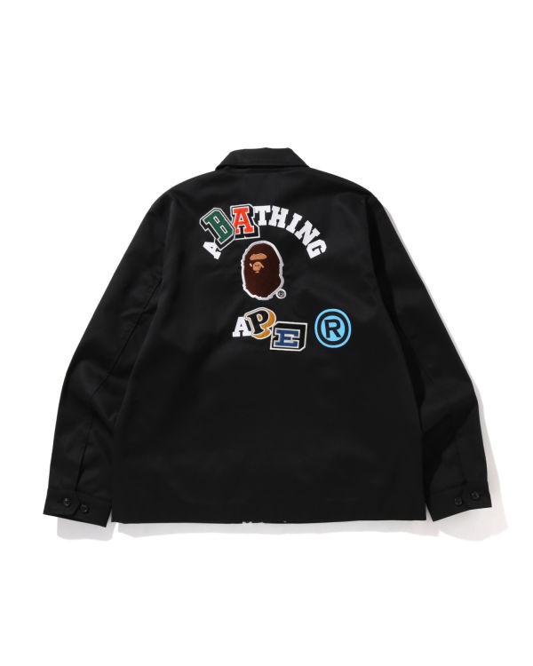 Bape Multi Fonts Relaxed Fit Zip Bundy Panske Čierne | SK-7504