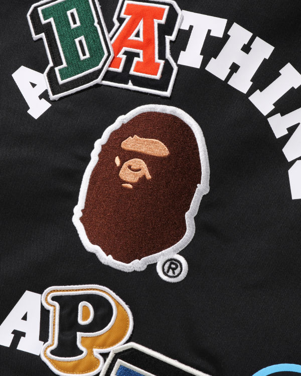 Bape Multi Fonts Relaxed Fit Zip Bundy Panske Čierne | SK-7504
