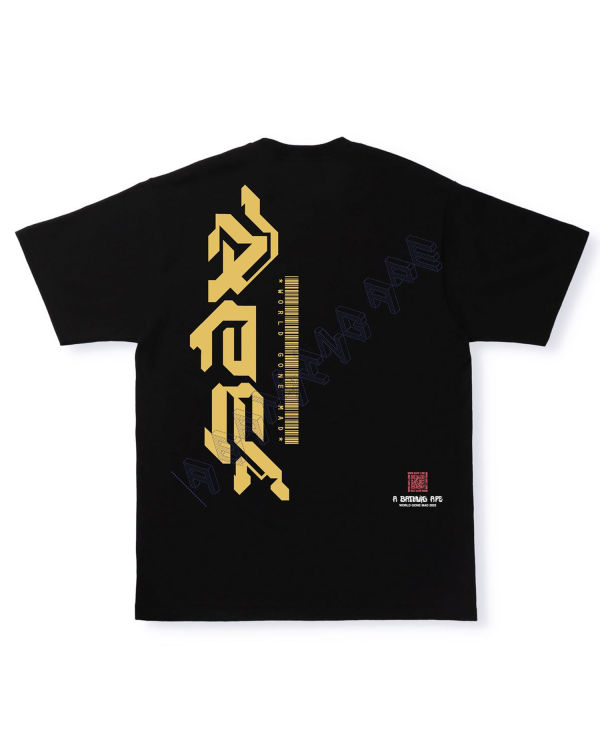 Bape Multi Logo #1 Tricko Panske Čierne | SK-6089