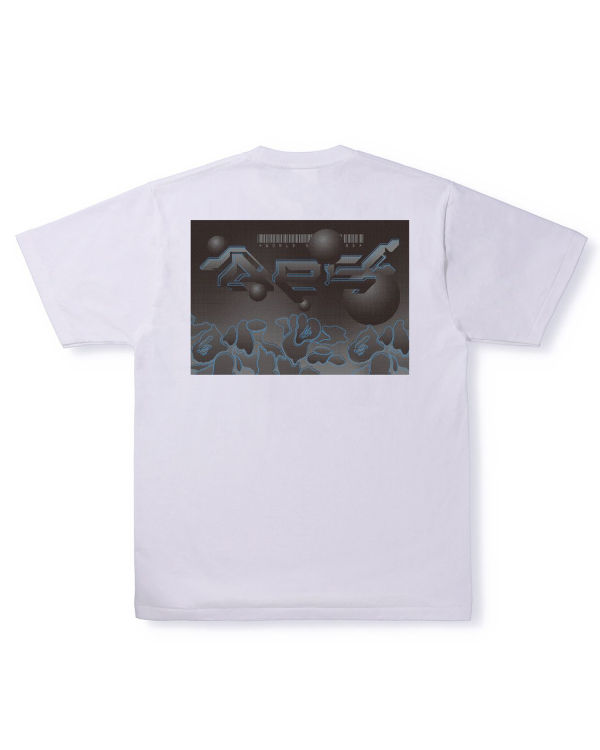 Bape Multi Logo #3 Tricko Panske Biele | SK-0847