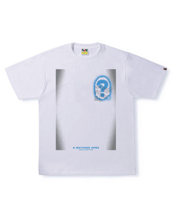 Bape Multi Logo #3 Tricko Panske Biele | SK-0847