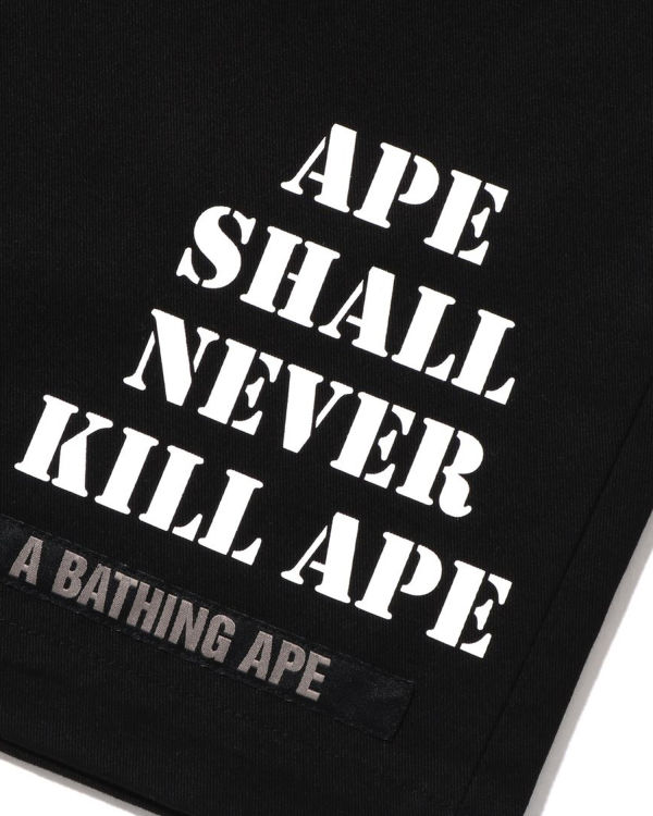 Bape Multi Motif Kozene Pocket Chino Sortky Panske Čierne | SK-0613
