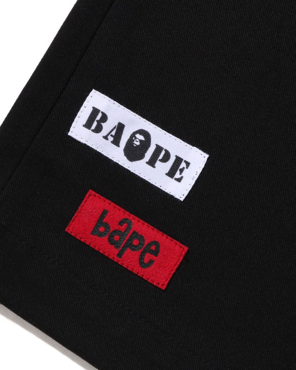 Bape Multi Motif Kozene Pocket Chino Sortky Panske Čierne | SK-0613
