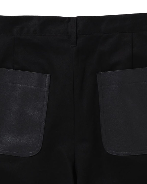 Bape Multi Motif Kozene Pocket Chino Sortky Panske Čierne | SK-0613