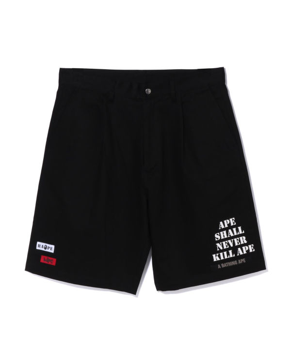 Bape Multi Motif Kozene Pocket Chino Sortky Panske Čierne | SK-0613