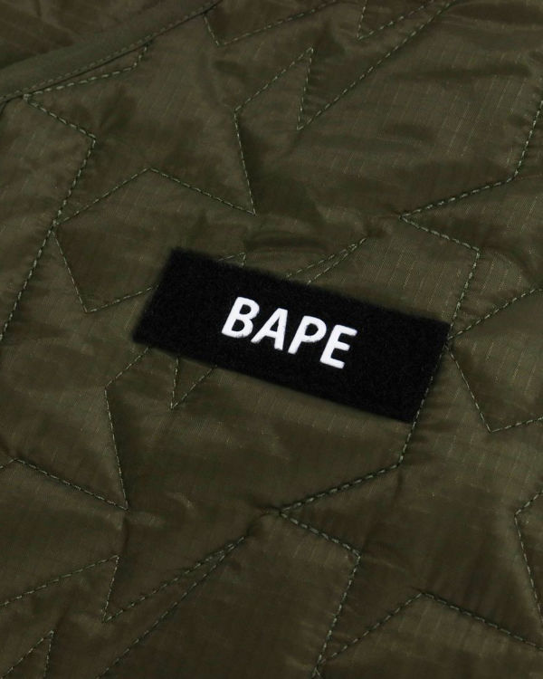 Bape Multi Patch STA Prešívané Bundy Detske Zelene | SK-8504