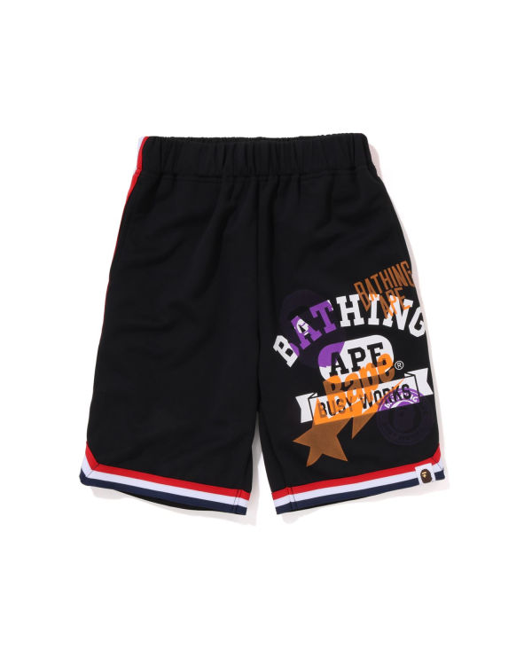 Bape Multi Print Basketball Sortky Detske Čierne | SK-9761