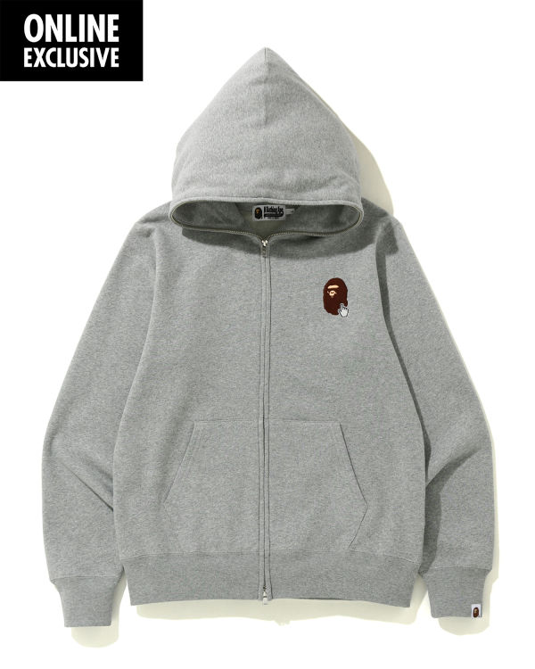Bape Online full zip Mikiny S Kapucňou Panske Svetlo Siva | SK-7584