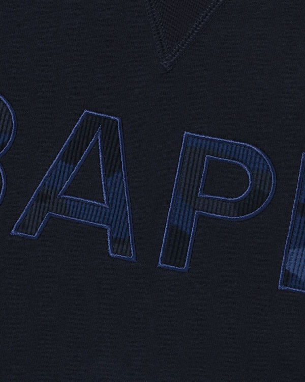 Bape Patch Relaxed Fit Crewneck Mikiny Panske Námornícka Modrá Modre | SK-3579