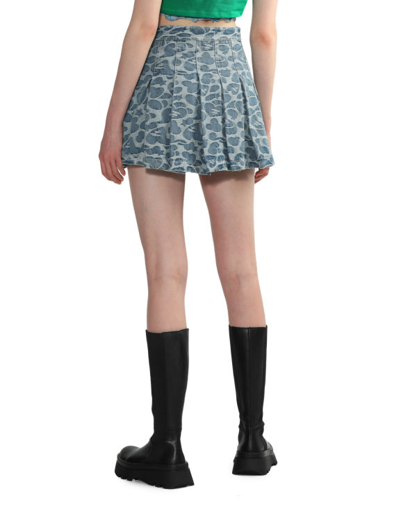 Bape Pattern pleated mini Sukne Damske Modre | SK-7183