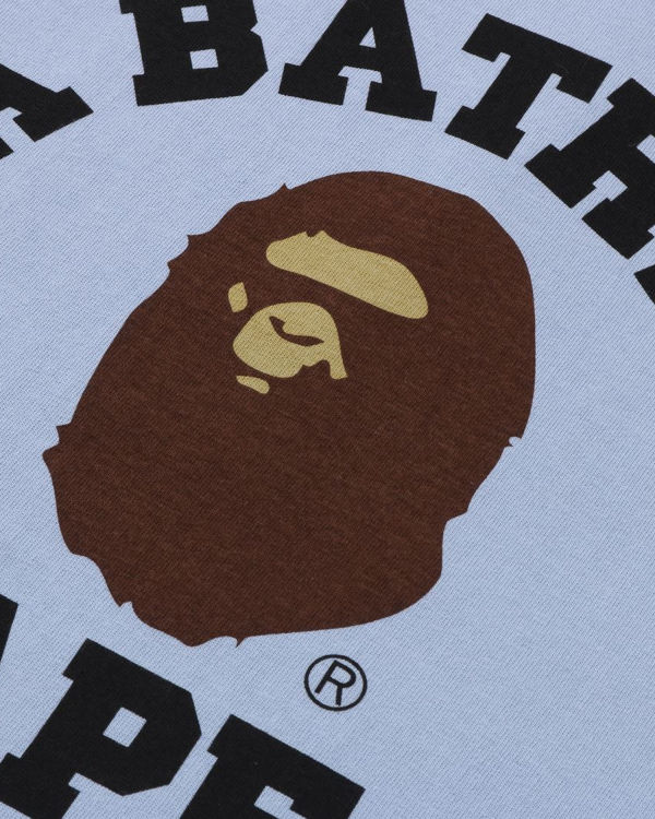 Bape Pigment College Tricko Panske Modre | SK-2084