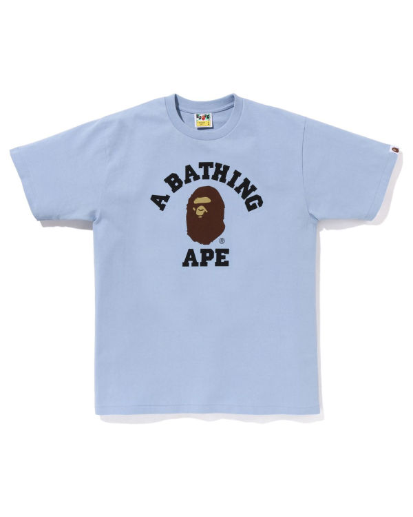 Bape Pigment College Tricko Panske Modre | SK-2084
