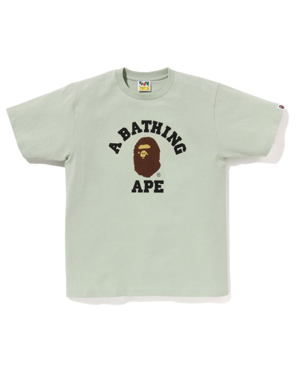 Bape Pigment College Tricko Panske Svetlo Zelene | SK-8450