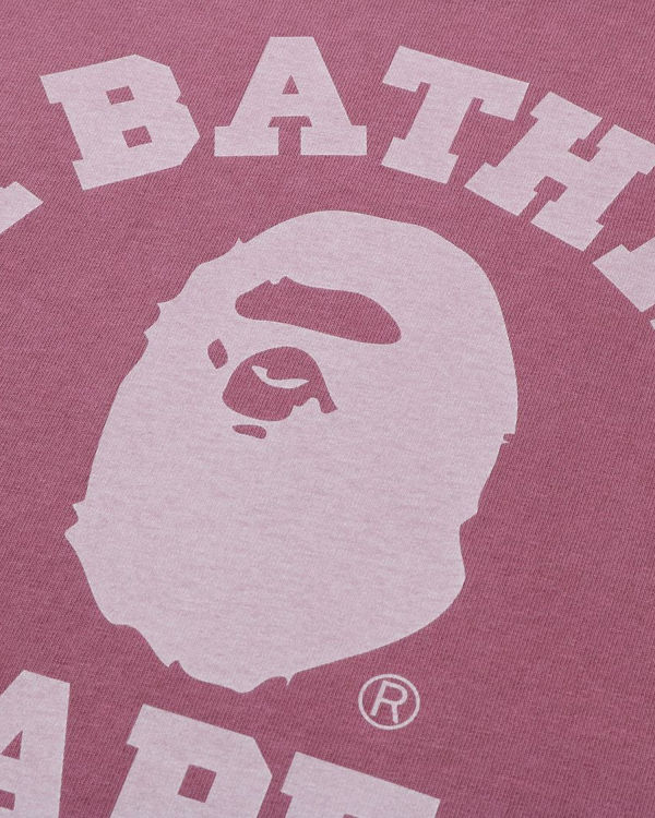 Bape Pigment Dyed College Relaxed Fit Tricko Panske Nachový | SK-2403