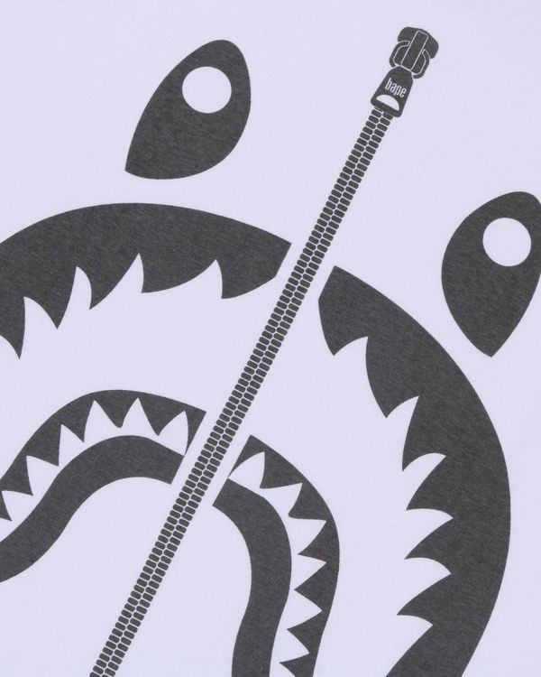 Bape Pigment Shark Tricko Panske Biele | SK-0759