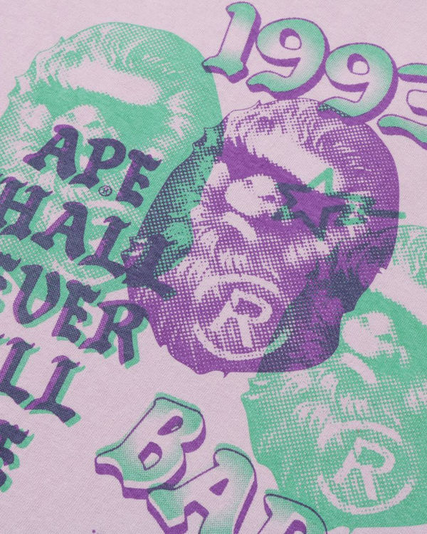 Bape Pigment Three Ape Head Tricko Panske Nachový | SK-0567