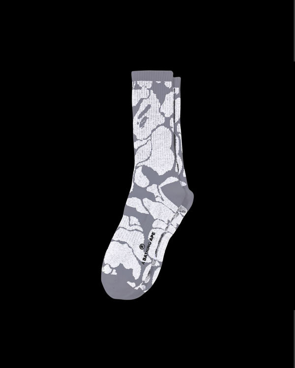 Bape Reflective Camo Ponozky Panske Biele | SK-3264