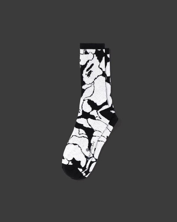 Bape Reflective Camo Ponozky Panske Čierne | SK-3126