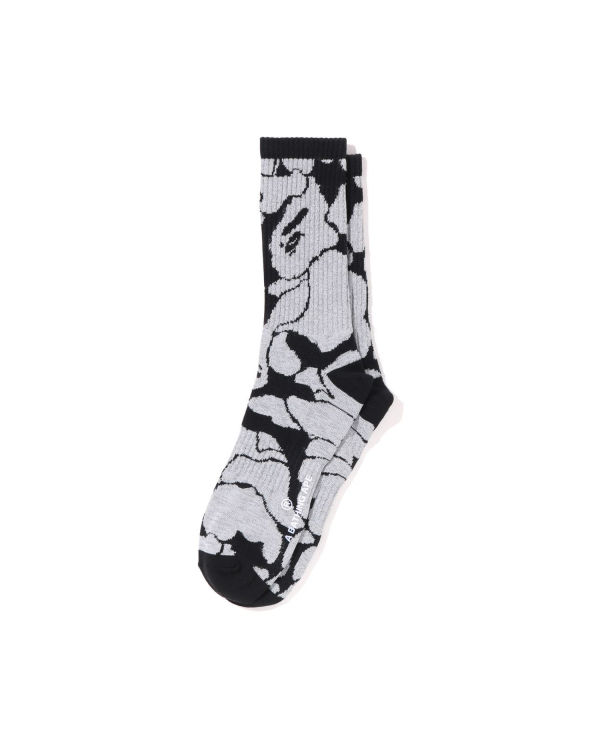 Bape Reflective Camo Ponozky Panske Čierne | SK-3126