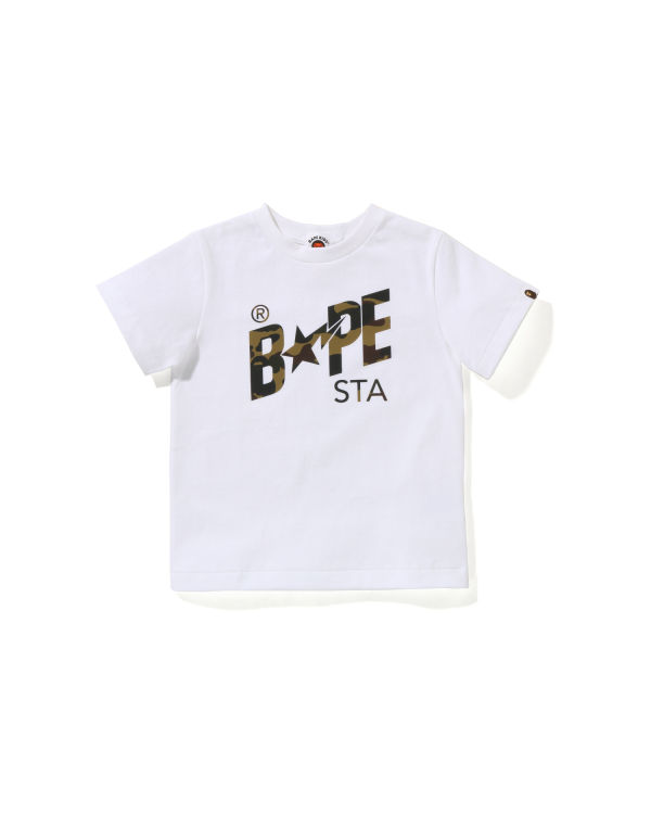 Bape Reflector 1st Camo Sta Logo Tricko Detske Biele | SK-8196