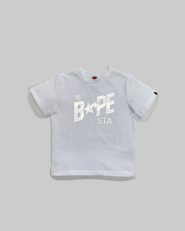 Bape Reflector 1st Camo Sta Logo Tricko Detske Biele | SK-9641