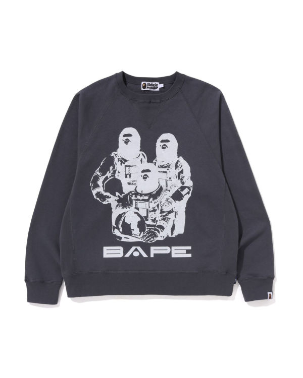 Bape Relaxed Fit Crewneck Mikiny Panske Tmavo Siva | SK-3129