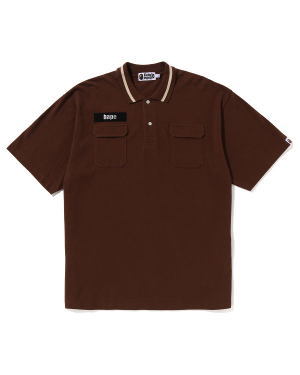 Bape Relaxed Fit Polo Tricko Panske Hnede | SK-6871