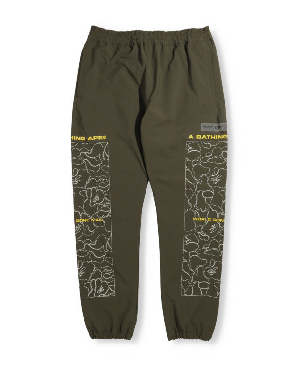 Bape Rip Stop Tracking Nohavice Panske Zelene | SK-4180