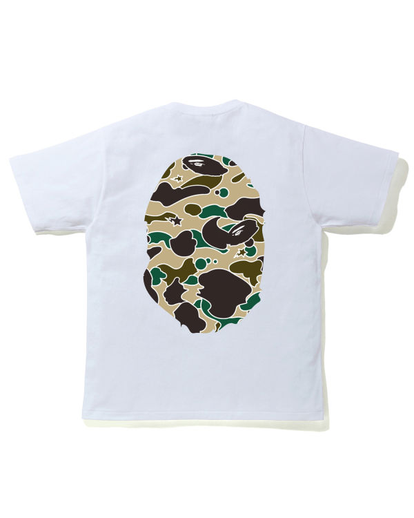 Bape STA Camo Big Ape Head Tricko Panske Biele | SK-1935