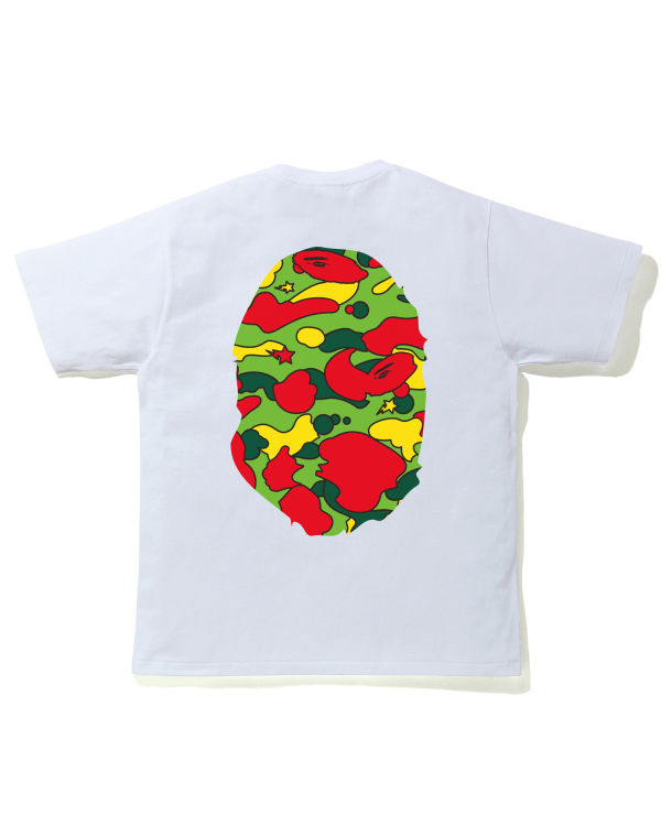 Bape STA Camo Big Ape Head Tricko Panske Biele | SK-6927