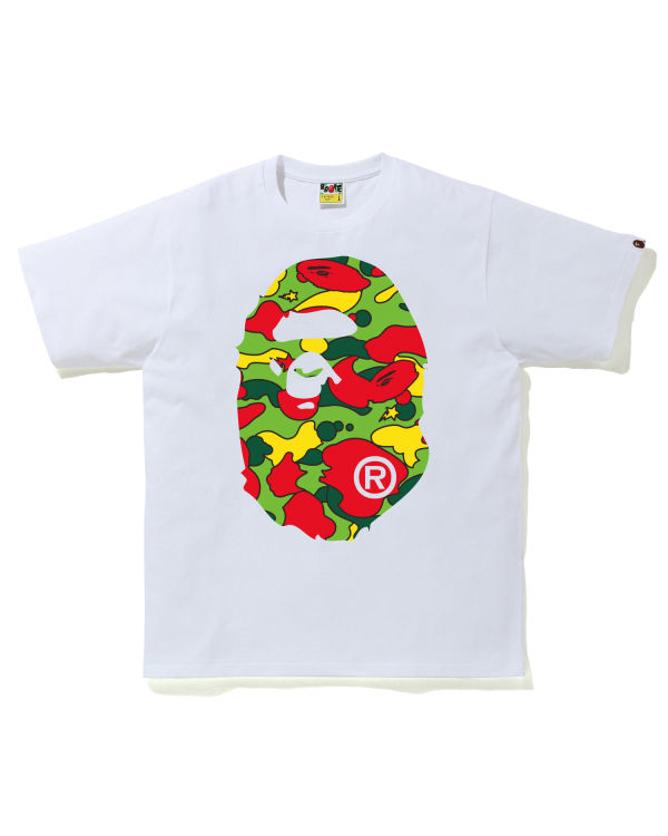 Bape STA Camo Big Ape Head Tricko Panske Biele | SK-6927