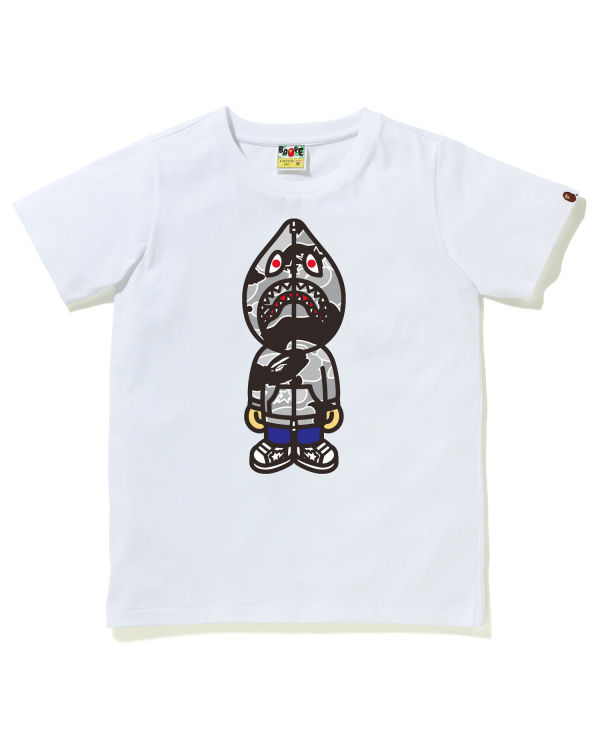 Bape STA Camo Klasické Milo Shark Tricko Damske Biele | SK-2806