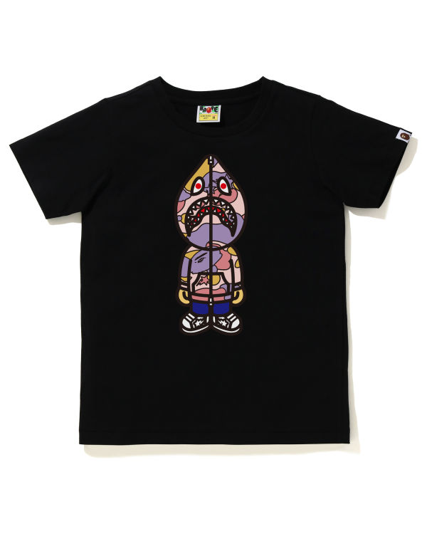 Bape STA Camo Klasické Milo Shark Tricko Damske Čierne | SK-9134