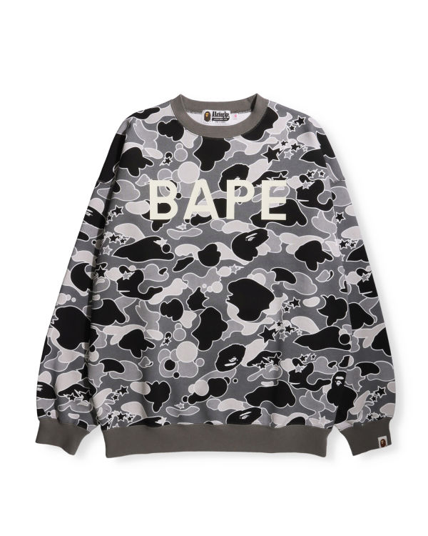 Bape STA Camo Oversized Crewneck Mikiny Damske Čierne | SK-2507