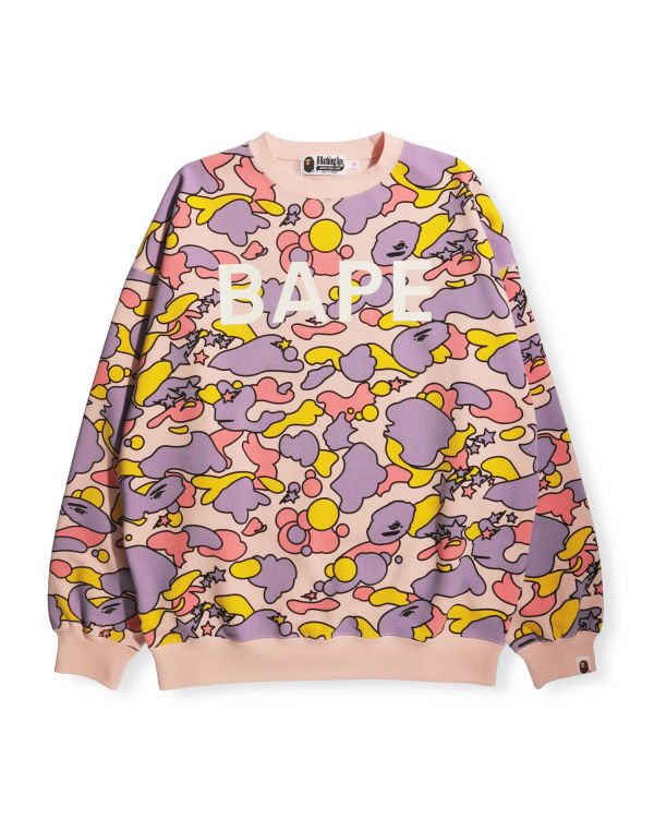 Bape STA Camo Oversized Crewneck Mikiny Damske Ruzove | SK-4320