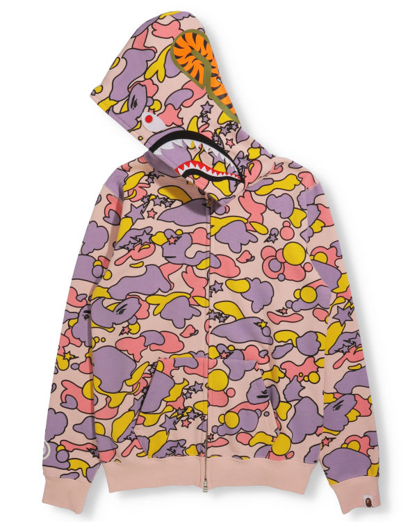 Bape STA Camo Shark Full Zip Mikiny S Kapucňou Damske Ruzove | SK-9846