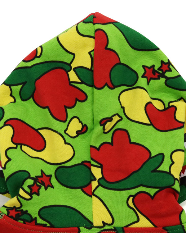 Bape STA Camo Shark Zip Mikiny S Kapucňou Detske Zelene Červené Žlté | SK-8352