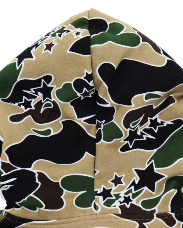 Bape STA Camo Shark Zip Mikiny S Kapucňou Detske Hnedožltý | SK-9807